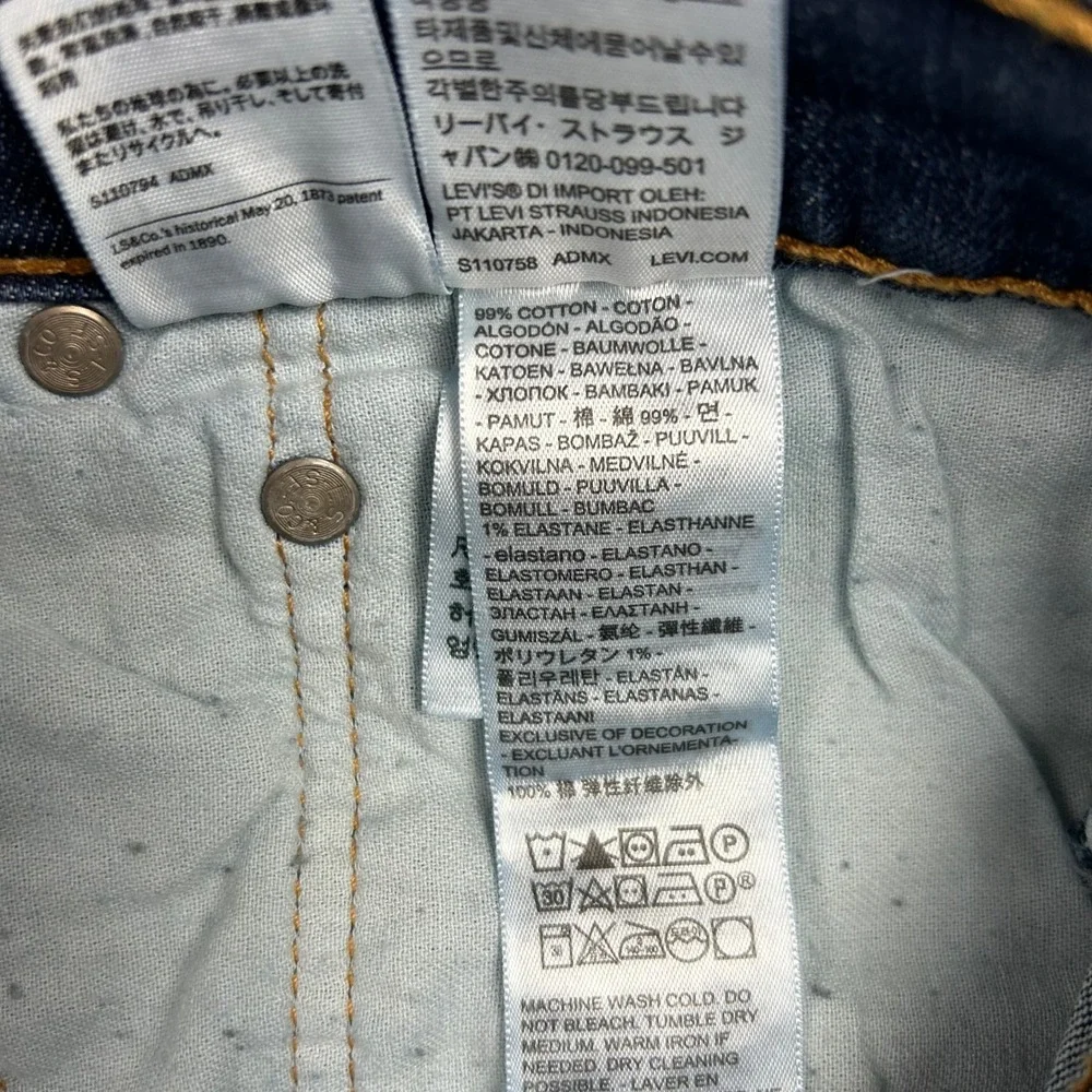 Levi's 559 Relaxed Straight Jeans Men 50x34 Dark Wash Stretch Blue Denim Pants